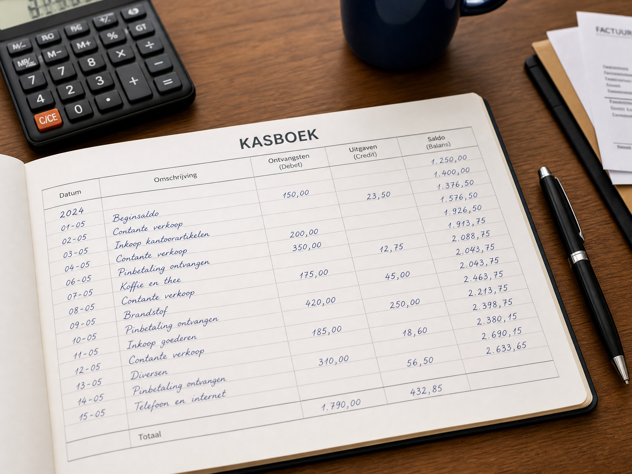 Eenvoudig Kasboek & Grootboek
